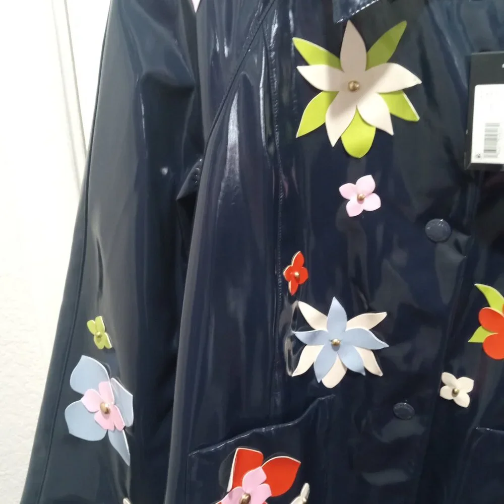 Kate Spade Floral Embellished Raincoat - Picture 4 of 5